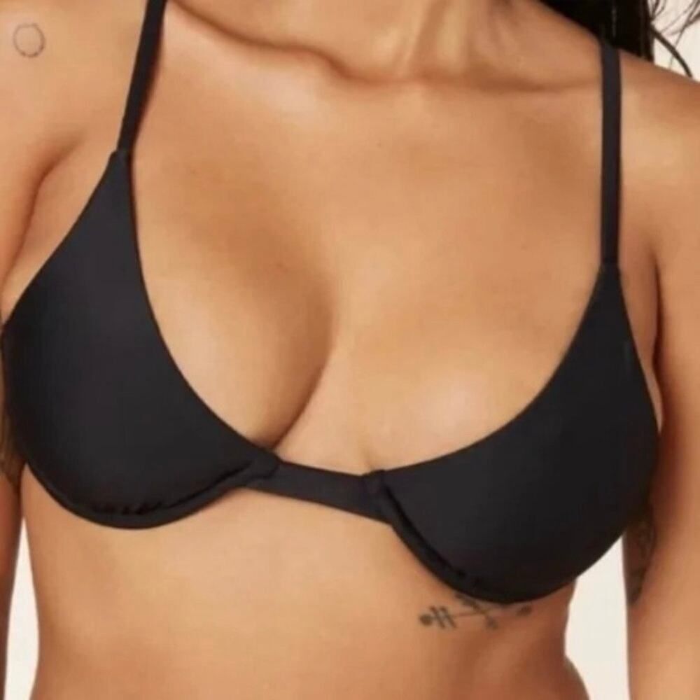 NWT Andie Black The Sicily Swimsuit Top Size‎ Large